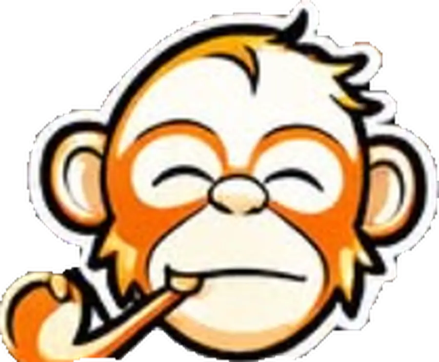 Mascote Smoking Monkey